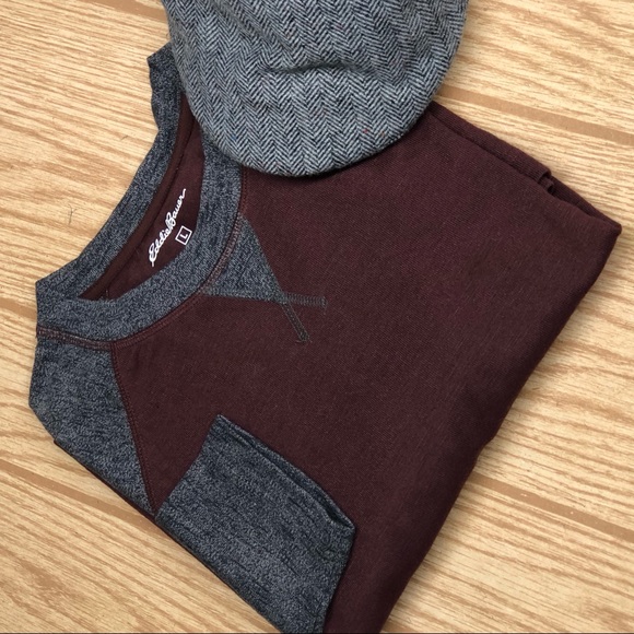 Men’s NWT Eddie Bauer Long Sleeve Crewneck T-Shirt - Picture 2 of 8